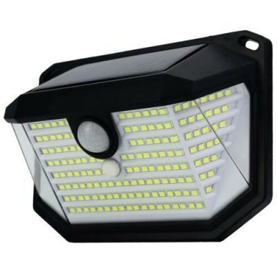 Lampa solara LED SMD 1W de perete 3 moduri cu PIR plastic Entac ESLSIL-1W-SMD-3MPIR
