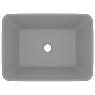 Lavoar ceramic 39x39cm, forma patrata, gri deschis mat LAV907148