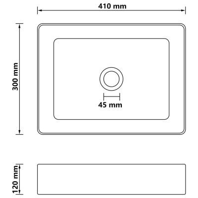 Lavoar ceramic 39x39cm, forma patrata, gri deschis mat LAV907148