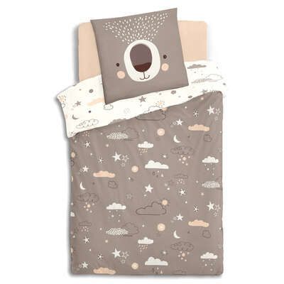 Lenjerie de pat din bumbac pentru copii cu ursulet 140 x 200 cm 174018f