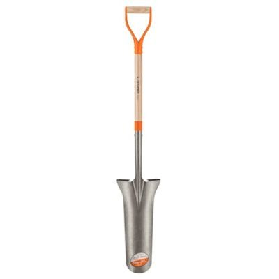 Lopata ingusta classic pentru sant, 15 cm, cu coada scurta din lemn si maner d, L 123 cm Truper