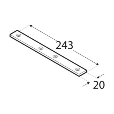 LW6 Coltar ingust 243x24x4 mm 4456