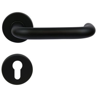 Manere+rozete rb pt usa mdf negru Ind