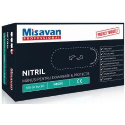 Manusi nitril 100/set XL negru 90015779