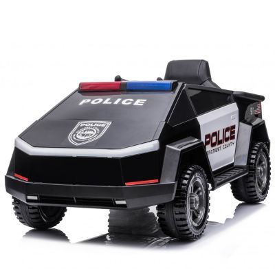 Masina electrica copii de politie BJ2102 negru si alb 01243