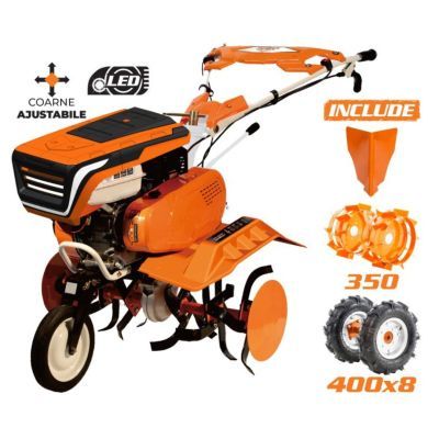 Motosapa RURIS 7500 ACC1 + roti cauciuc 4.00-8+rarita+roti metalice 350 fara manicot 7CP