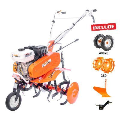 Motosapa DAC 7000ACC2 + roti cauciuc 4.00-8 + plug + adaptor + roti metalice 350 fara MANICOT+SET contragreutati 10KG - 70002016ACC2 Vechi