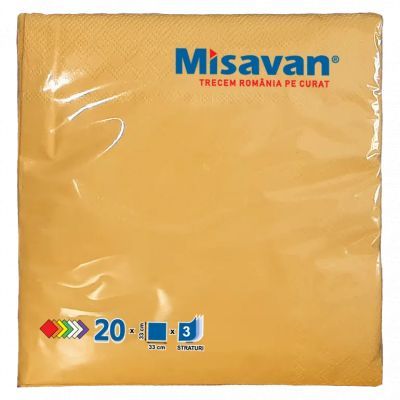 Msv servetele 20/set 33x33 melon 3 str 90030116
