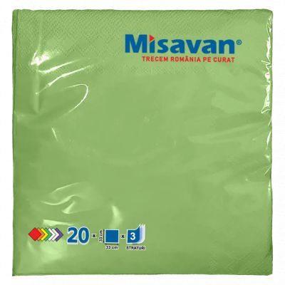 Msv servetele 20/SET 33X33 verde fistic 3str