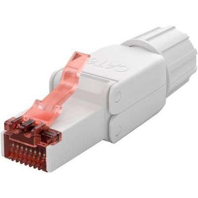Mufa retea RJ45 8P8C Cat6 neecranat, conectare fara scule, capac filetat, Goobay TEL-1080TLS02