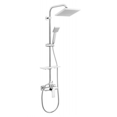 NP74-BAQ7U Square-set 2 in 1: baterie dus cu set dus fix si para dus NP74-BAQ7U Square-set 2 in 1: baterie dus cu set dus fix si para dus