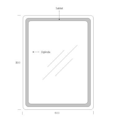 Oglinda cu led ideea 80x60 9-1-1 Oglinda cu led ideea 80x60 9-1-1