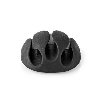 Organizator de cabluri 3 sloturi max 5.3 mm set 4 bucati negru Nedis CMGC20034BK