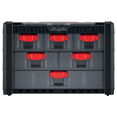 Organizator de scule cu sertare Multicase Cargo 301 negru KMC301