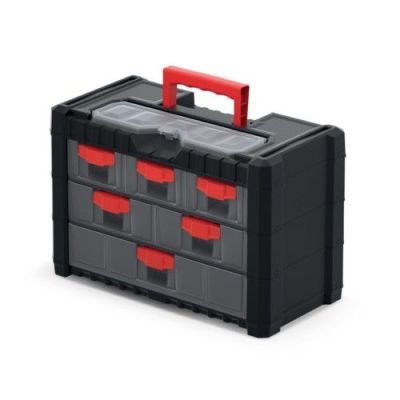 Organizator de scule cu sertare Multicase Cargo 301 negru KMC301