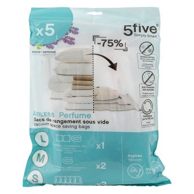 Pachet de 5 pungi de depozitare in vid parfumate Air-Flat
