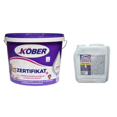 Pachet promo:Vopsea Zertifikat plus promo amorsa V8140NAPP-P17.5L+Amorsa de perete zertifikat G8140P-P4L