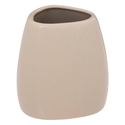 Pahar periuta de dinti, crem, Ceramica, 8,5 x 9,5 cm 138014 O