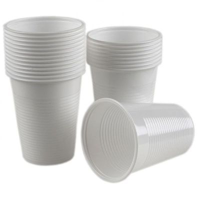 Pahare 200 ml 100/set albe 8131