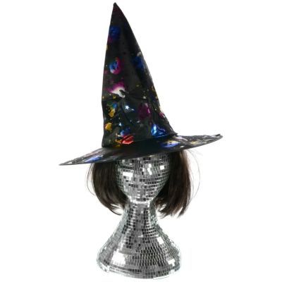 Palarie neagra cu imprimeu Halloween P0602e