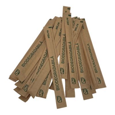 Paletine din lemn biodegradabile ambalate individual 11cm 250buc/pachet 091532