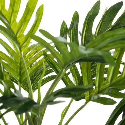 Palmier artificial in ghiveci, 29 cm, Verde/Alb 160014