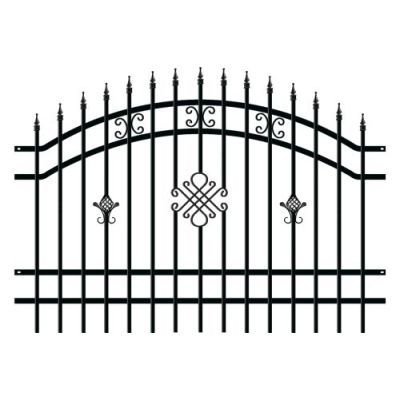Panou gard Greta, metal, 145x200 cm, negru,RAL9005