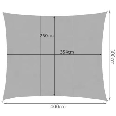 Panza de umbra 4x3m - gri Gardlov 23143