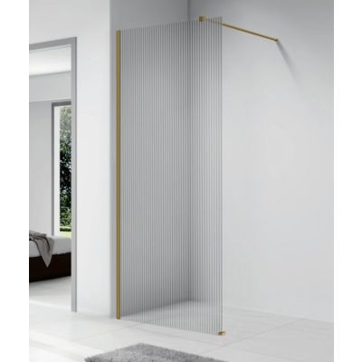 Paravan dus sticla riflata profil auriu 800x1950 8mm E6A-7O-G
