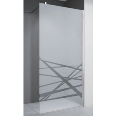 Paravan dus sticla sablata linii profil crom 800x1950 8mm E6A-7Y