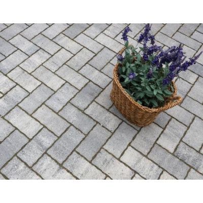 Pavele vibropresate symm 150 mix alb-portocaliu retta onda 6 cm
