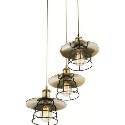 Pendul bronze colored black 330X1550 3XE27 60W 230V 15086-3H