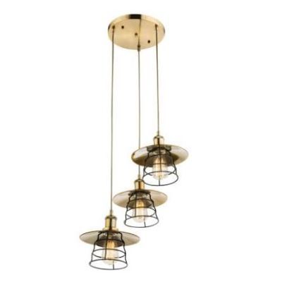 Pendul bronze colored black 330X1550 3XE27 60W 230V 15086-3H