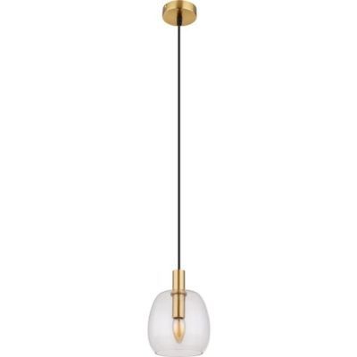 Pendul LAMP METAL aluminiu brass glass clear cablu pvc 160x1200 1xE14 40W 230V 15789HM Pendul LAMP METAL aluminiu brass glass clear cablu pvc 160x1200 1xE14 40W 230V 15789HM