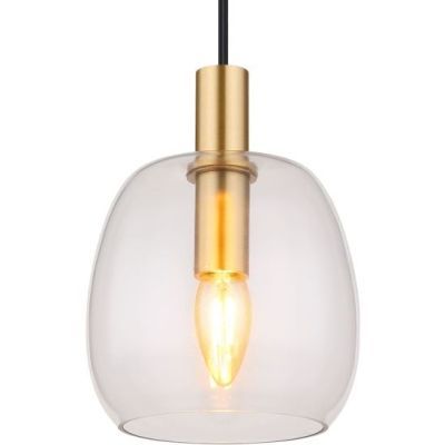 Pendul LAMP METAL aluminiu brass glass clear cablu pvc 160x1200 1xE14 40W 230V 15789HM Pendul LAMP METAL aluminiu brass glass clear cablu pvc 160x1200 1xE14 40W 230V 15789HM
