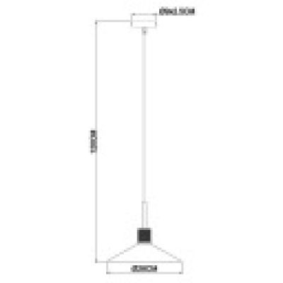 Pendul light brass matt clear glass black pvc cable 280x1200 1xE27 60W 230V 15461H