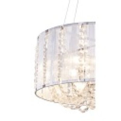 Pendul light chrome metal bars silver metalic k5 crystals clear 400x1300 4xe14 40w 230v 15091h