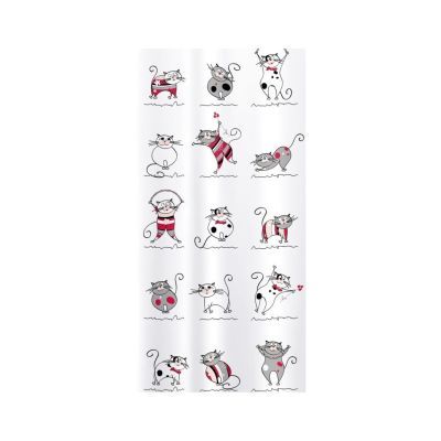 Perdea baie din material textil Funny Cats Tatkraft 14664