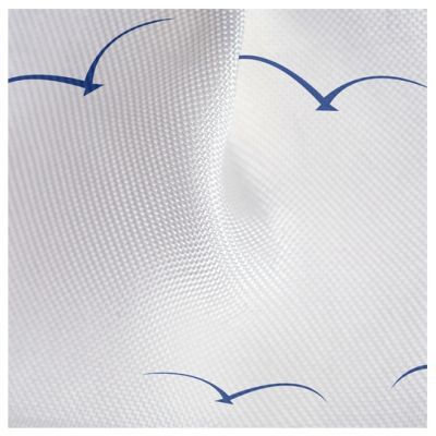 Perdea baie din material textil model pescarusi 14688/r