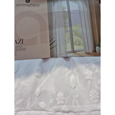 Perdea Lazi 140 x 240 cm model floral alb 209011 A