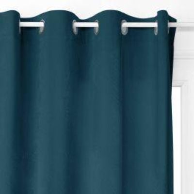 Perdea opaca 140 x 260 cm catifea albastru 163910F