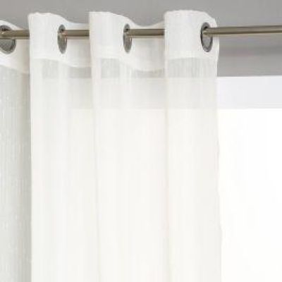Perdele cu dungi 140 x 240 cm crem 120944A
