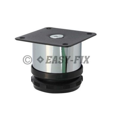 Picior metalic reglabil cu placa 50x50mm cromat 43594