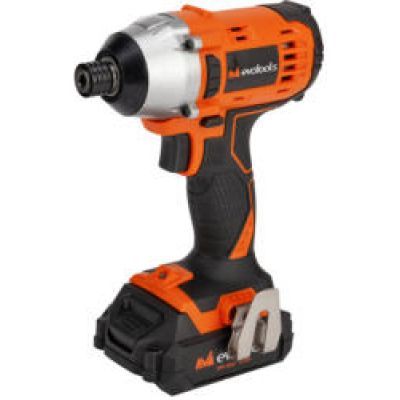 Pistol de impact cu prindere hexagonala 1/4 cu 2 acumulatori si incarcator max 20V power Evotools 682610