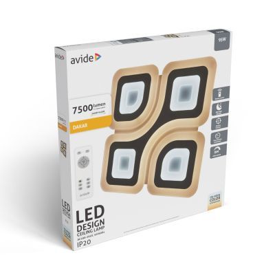 Plafoniera 95W (47.5+47.5) cu telecomanda RF design dakar avide