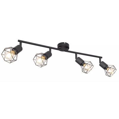 Plafoniera metal negru 4XE14 230V 40W 54802s-4