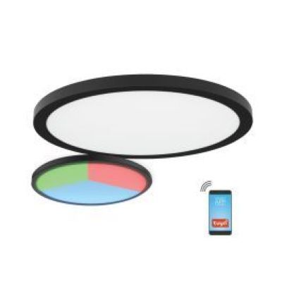Plafoniera NEBULA 18W, IP20, H 1,7x22,5 cm, alb, negru, PC KL151081