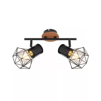 Plafoniera SKULL AP2 2XE27 negru-maro KL162018