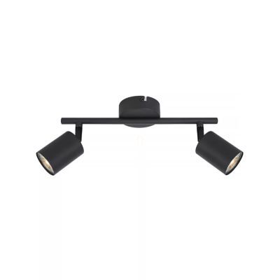 Plafoniera SPIKE 2-B, IP20, 220-240V, GU10, H 15,5 x L 30 x W 8 cm, negru, metal KL162012 Plafoniera SPIKE 2-B, IP20, 220-240V, GU10, H 15,5 x L 30 x W 8 cm, negru, metal KL162012