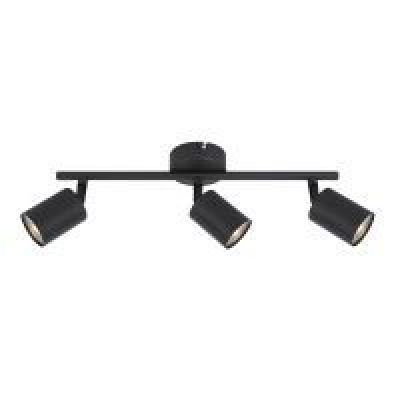 Plafoniera SPIKE 3-B, IP20, 220-240V, GU10, H 15,5 x L 42 x W 8 cm, negru, metal KL163011 Plafoniera SPIKE 3-B, IP20, 220-240V, GU10, H 15,5 x L 42 x W 8 cm, negru, metal KL163011